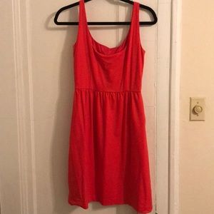 Red dress with pockets